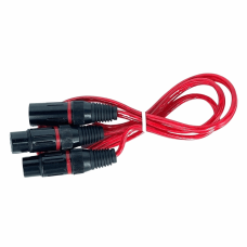 XLR (CANNON) MALE TO 2 X XLR (CANNON) FEMALE CABLE (1M)