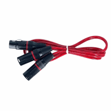 XLR (CANNON) FEMALE TO 2 X XLR (CANNON) MALE CABLE (1M)