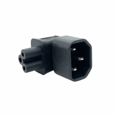 CLOVER FEMALE (C5) TO IEC MALE (C14) VERTICAL ADAPTOR (2.5A/10A) (250V AC)