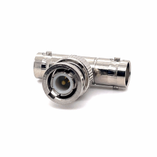 BNC (T) PIECE MALE TO 2 X FEMALE CONNECTOR