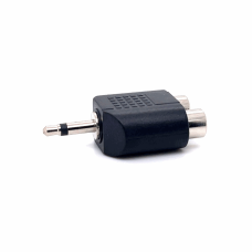3.5MM MONO MALE TO 2RCA FEMALE ADAPTOR
