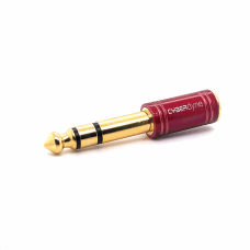 3.5MM STEREO FEMALE TO 6.35MM STEREO MALE ADAPTOR (PRO-GOLD RED)