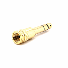 3.5MM STEREO FEMALE TO 6.35MM STEREO MALE ADAPTOR (SCREW ON TYPE)