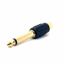 6.35MM MONO MALE TO RCA FEMALE ADAPTOR (PLASTIC)
