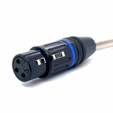 XLR (CANNON) FEMALE CONNECTOR + CABLE SPRING