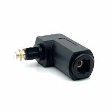 TOSLINK FEMALE TO TOSLINK MALE RIGHT ANGLE SWIVEL ADAPTOR