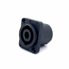 SPEAKON (4P) FEMALE PANEL MOUNT CONNECTOR (METAL CLIP TYPE)