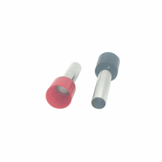 INSULATED CORD END TERMINALS (RED / BLACK) (COPPER + NYLON) (6-10MM2 WIRE RANGE)