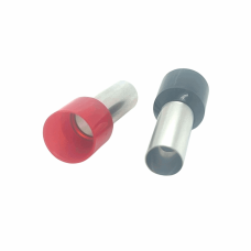 INSULATED CORD END TERMINALS (RED / BLACK) (COPPER + NYLON) (16-25MM2 WIRE RANGE)