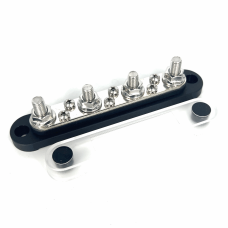 DC BUS BAR + COVER (4 X M8 + 6 X #8 SCREW) (48V DC / 150A) (BLACK)