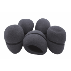MICROPHONE GROOVE SPONGE (5-PACK) (BLACK)