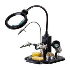 Magnifying LED Lamp with third hand