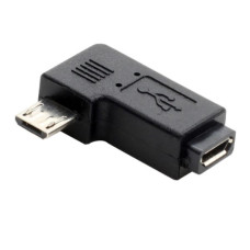 ADAPTER USB MICRO B PLUG TO USB MICRO B SOCKET 90 DEGREES TO LEFT