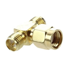 SMA ADAPTOR SPLITTER SMA REVERSE PLUG TO 2x SMA REVERSE SOCKETS