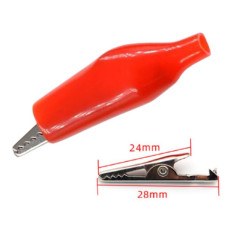 CROCODILE CLIP 28MM RED
