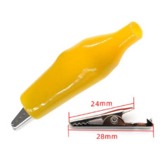 CROCODILE CLIP 28MM YELLOW
