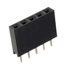 HEADER PINS SIL SOCKET STRAIGHT 05W 2.54mm PITCH