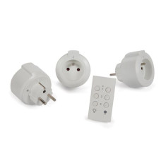 SET OF 3 MAINS SOCKETS WITH REMOTE CONTROL