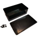 PROJECT ENCLOSURE ABS BLACK 112x62x40mm, FLAT LID WITH 4-SCREWS - NO RIBS