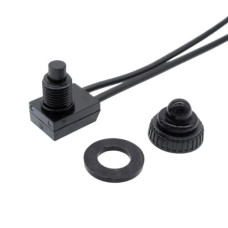 BUTTON SWITCH LATCHING PANEL MOUNT 9.5mm WITH CAP IP67 220V 3A SPST