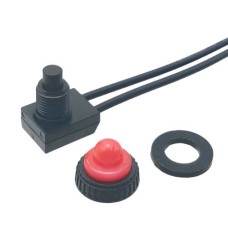 BUTTON SWITCH MOMENTARY PANEL MOUNT 9.5mm WITH CAP IP67 220V 3A SPST