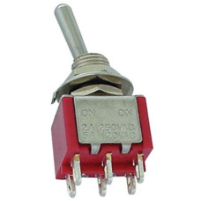 TOGGLE SWITCH DPDT 250V 2A 3-POSITION 6-PIN SINGLE BACK WAY