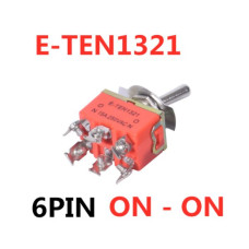 TOGGLE SWITCH DPDT 250V 15A 2-POSITION 6-PIN