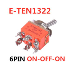 TOGGLE SWITCH DPDT 250V 15A 3-POSITION 6-PIN