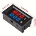 VOLTMETER / AMMETER PANEL DC 100V, 10A - RED/BLUE DISPLAY