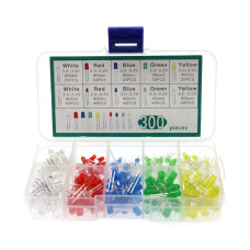 300PCS 3MM 5MM LED LIGHT ASSORTED KIT DIY