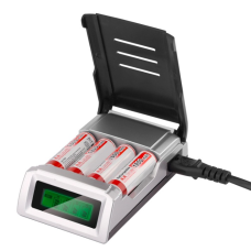 LCD 4 SLOT BATTERY CHARGER FOR AA / AAA NI-MH / NI-CD RECHARGEABLE BATTERIES