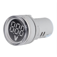 WHITE 22MM LCD AC50-500V DIGITAL AC VOLTMETER