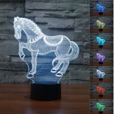 3D HORSE LED LAMP 7 COLOR CHANGE TOUCH SENSOR