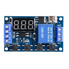 DC 6-30V LED LIGHT DIGITAL TIME DELAY RELAY MODULE TRIGGER CYCLE SWITCH CIRCUIT BOARD TYPE-C USB TIMING CONTROL MODULE