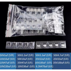 SMD ALUMINUM ELECTROLYTIC CAPACITOR ASSORTED KIT 15VALUES*5PCS=75PCS